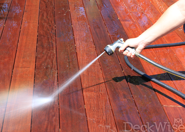 DeckWise® Hardwood Deck Cleaner & Brightener application step 2