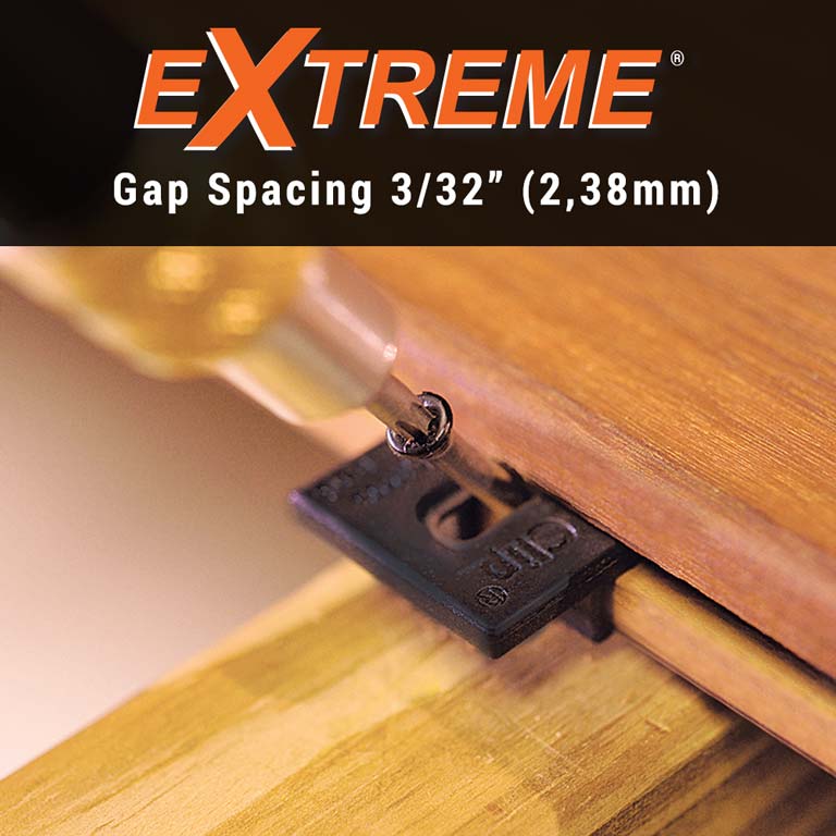 Ipe Clip® Extreme® gap spacing