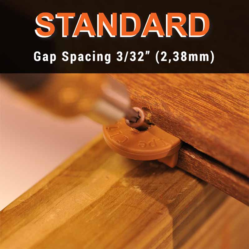 Ipe Clip® Standard gap spacing
