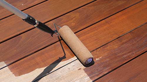 Apply oil to your hardwood deck