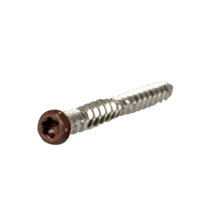 Composite Painted Head Screw Hardwood Brown