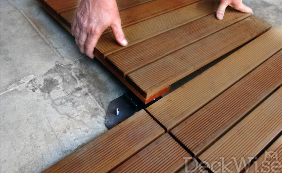 Hardwood Deck Tile & Connector Installation - Step 3