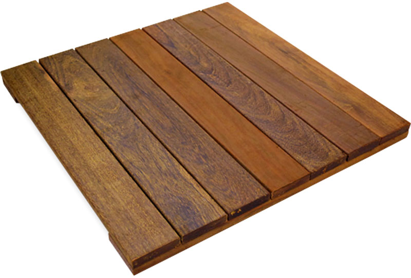 Ipe WiseTile® modular hardwood deck tile