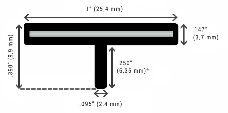 Ipe Clip® Extreme® dimension diagram